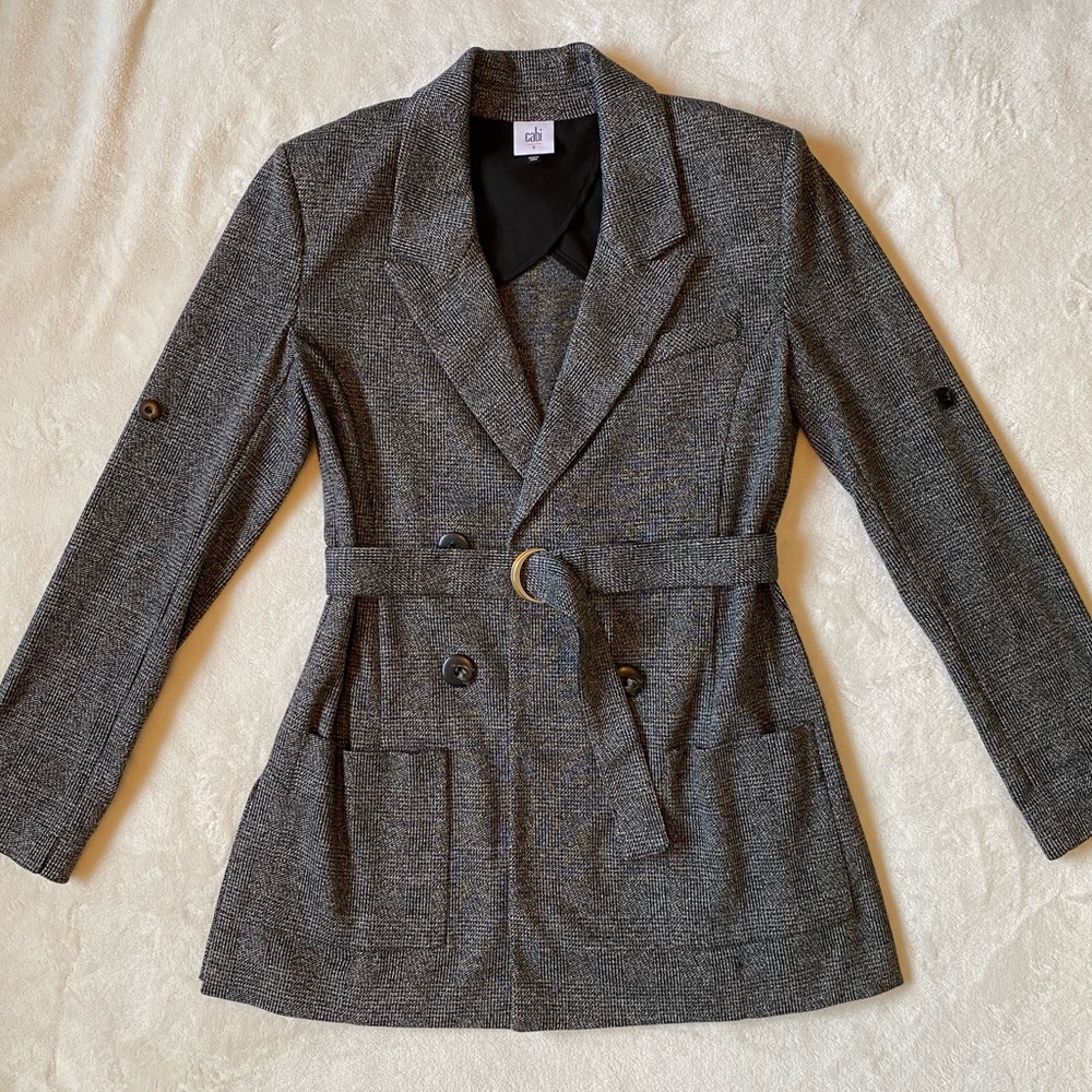 Cabi ‘Bond’ Black & White Belted Blazer Size Small - Picture 6 of 16